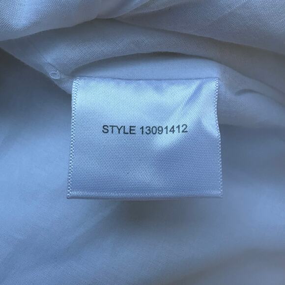 Tory Burch Beaded Mini Dress Tunic Sz 4 White Linen Brown Floral Embellished - Picture 10 of 16